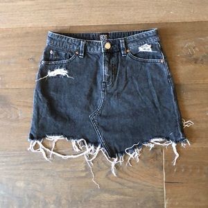 BDG Urban Outfitters black denim mini skirt